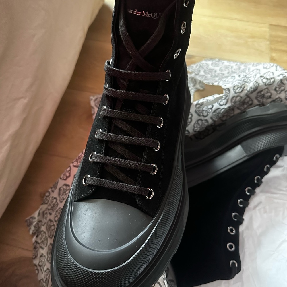 Alexander McQueen Black Chunky Platform Sneakers